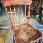 木製椅子修復　染色　オイルフィニッシュ